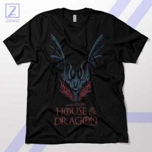 Conquer with Fire House of the Dragon Black T-Shirt