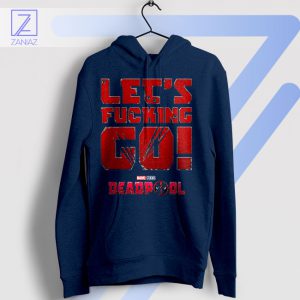 Deadpool's Adventure Lets Fcking Go Navy Hoodie