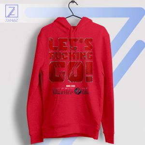 Deadpool's Adventure Lets Fcking Go Red Hoodie