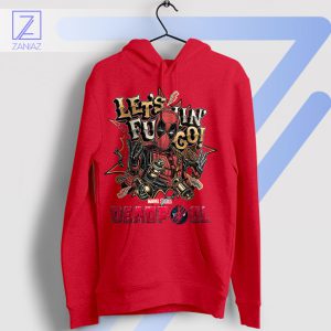 Deadpool's Battle Cry Let's Freaking Go Red Hoodie