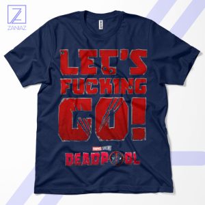 Deadpool's Epic Quote Lets Fcking Go Navy T-Shirt
