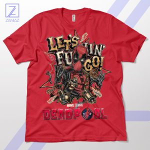 Deadpool's Rally Cry Let's Freaking Go Red T-Shirt