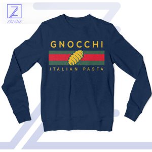 Designer Gnocchi Pasta Parody Navy Sweatshirt