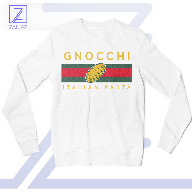 Designer Gnocchi Pasta Parody White Sweatshirt