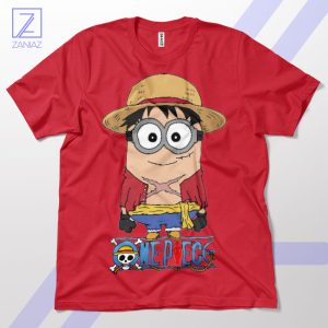 Despicable Pirate Monkey D Luffy Funny Red T-Shirt