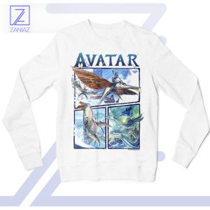 Dive into Avatar 2 Air and Sea White Sweatshirt