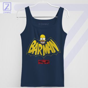D'oh Knight Rises Homer Barman Navy Tank Top