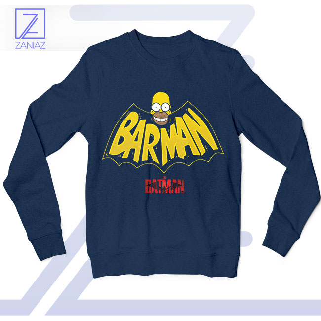 D'oh The Batman Mashup Homer Navy SweatshirtD'oh The Batman Mashup Homer Navy Sweatshirt