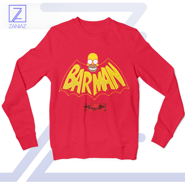 D'oh The Batman Mashup Homer Red Sweatshirt