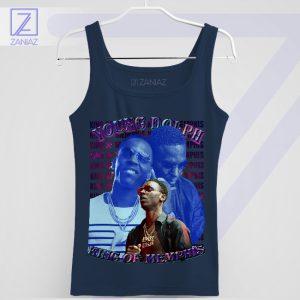 Dolphin Dreams Young Dolph Merch Navy Tank Top
