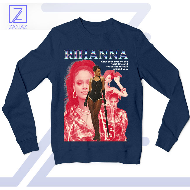 Eyes on the Finish Line Rihanna Navy Sweatshirt