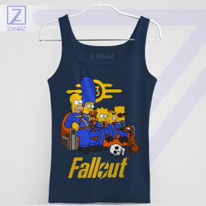 Fallout Ultimate Mashup Nuclear Family Navy Tank Top