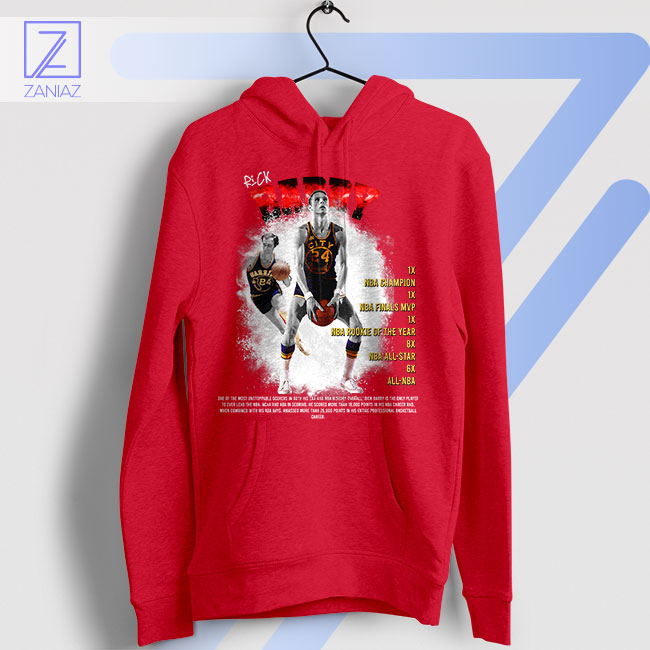 Free Throw King Rick Barry Basketball Red Hoodie
