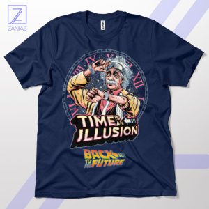 Future Vision Back to the Future Einstein Navy T-Shirt