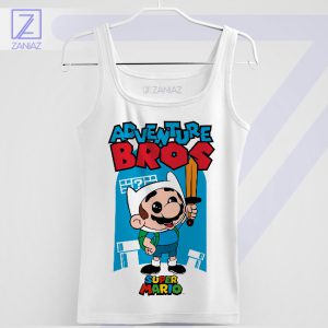 Game On Mario Adventure Time White Tank Top