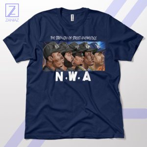 Gangsta Rap Pioneers NWA Street Knowledge Navy T-Shirt