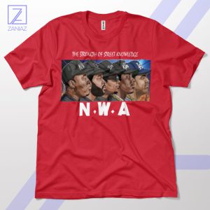 Gangsta Rap Pioneers NWA Street Knowledge Red T-Shirt