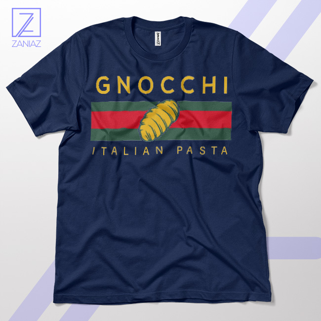 Gnocchi Pasta Parody Deliciously Stylish Navy T-Shirt
