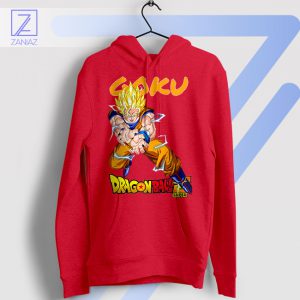 Goku's Ultimate Super Saiyan Kamehameha Red Hoodie