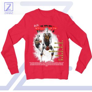 Golden State Great Rick Barry Graphic Red Sweatshirt