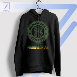 Grogu Enjoy Your Mandalorian Coffee Black Hoodie