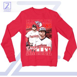 Guardians' Defensive Ace Owen Miller Red Sweatshirt