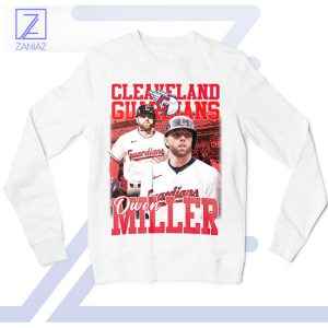 Guardians' Defensive Ace Owen Miller White Sweatshirt