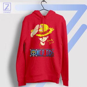 Gum-Gum Signature Monkey D Luffy Red Hoodie