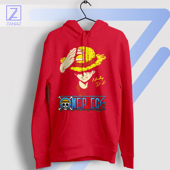 Gum-Gum Signature Monkey D Luffy Red Hoodie
