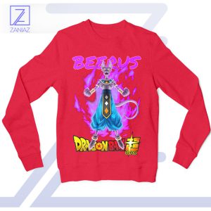 Hakai Power Beerus Dragon Ball Z Red Sweatshirt