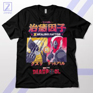 Healing Factor Duo Deadpool x Wolverine Black T-Shirt