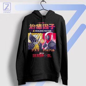 Healing Factor Fun Deadpool x Wolverine Black Hoodie