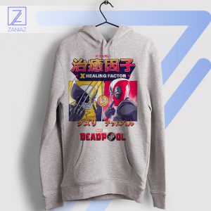 Healing Factor Fun Deadpool x Wolverine Sport Grey Hoodie