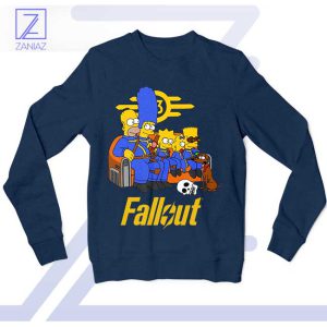 Iconic Fallout Fusion Nuclear Family Navy Sweatshirt
