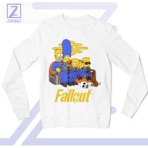 Iconic Fallout Fusion Nuclear Family White Sweatshirt