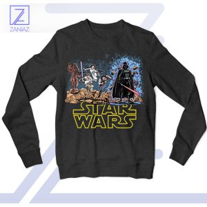 Iconic Star Wars Characters Fan Art Sweatshirt