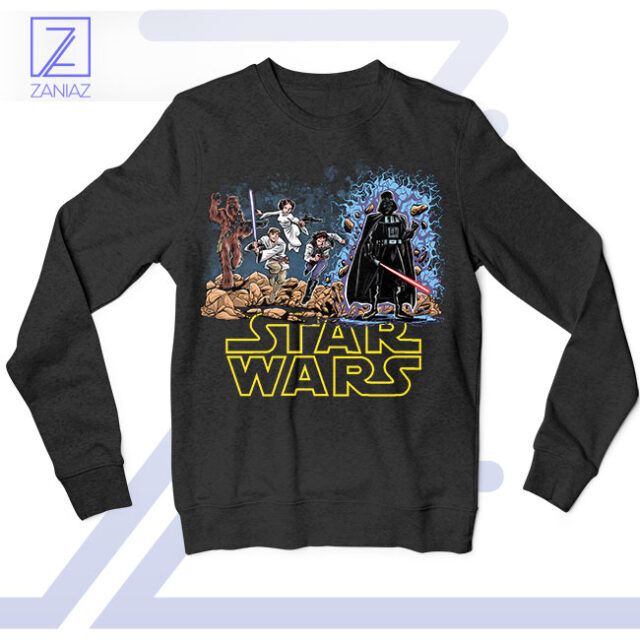 Iconic Star Wars Characters Fan Art Sweatshirt