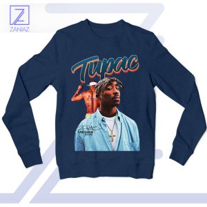 Iconic Tupac 71-96 Signature Rest in Power Navy Sweatshirt
