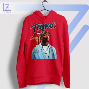 Immortalized in Music Tupac 71-96 Signature Red Hoodie