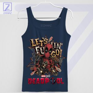 Inspiration Deadpool Let's Freaking Go Navy Tank Top