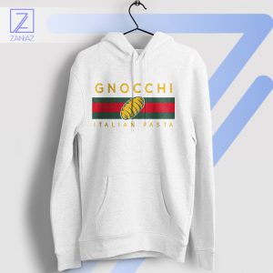 Italian Chic with a Twist Gnocchi Pasta White Hoodie