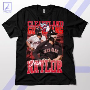 Josh Naylor Smash Cleveland Guardians Black T-Shirt