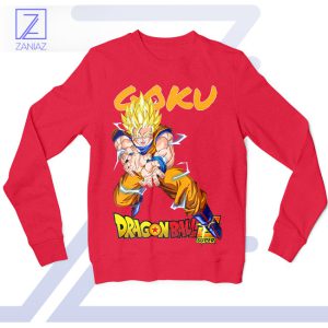 Kamehameha Power Goku Super Saiyan Red Sweatshirt