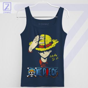 King of the Pirates Luffy Signature Navy Tank Top