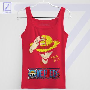 King of the Pirates Luffy Signature Red Tank Top