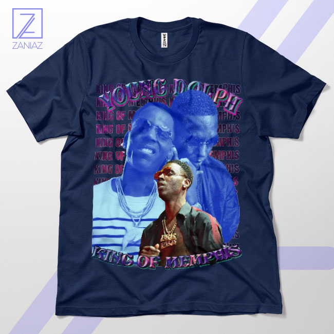 Memphis Legend Young Dolph Graphic Navy T-Shirt
