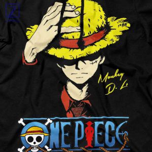 The Pirate King Maglietta Uomo Con Ricamo - Ispirata Al Manga Pirate Piece - Taglio Regolare Cotone - 4
