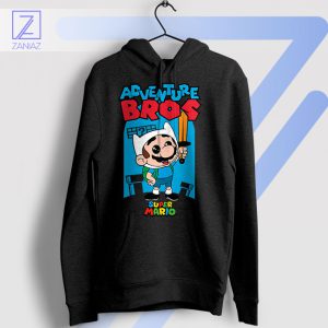 Mushroom Kingdom Adventure Time Black Hoodie