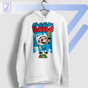 Mushroom Kingdom Adventure Time White Hoodie