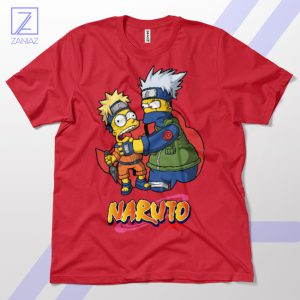 Ninja Family Fun Bart and Homer Red T-Shirt